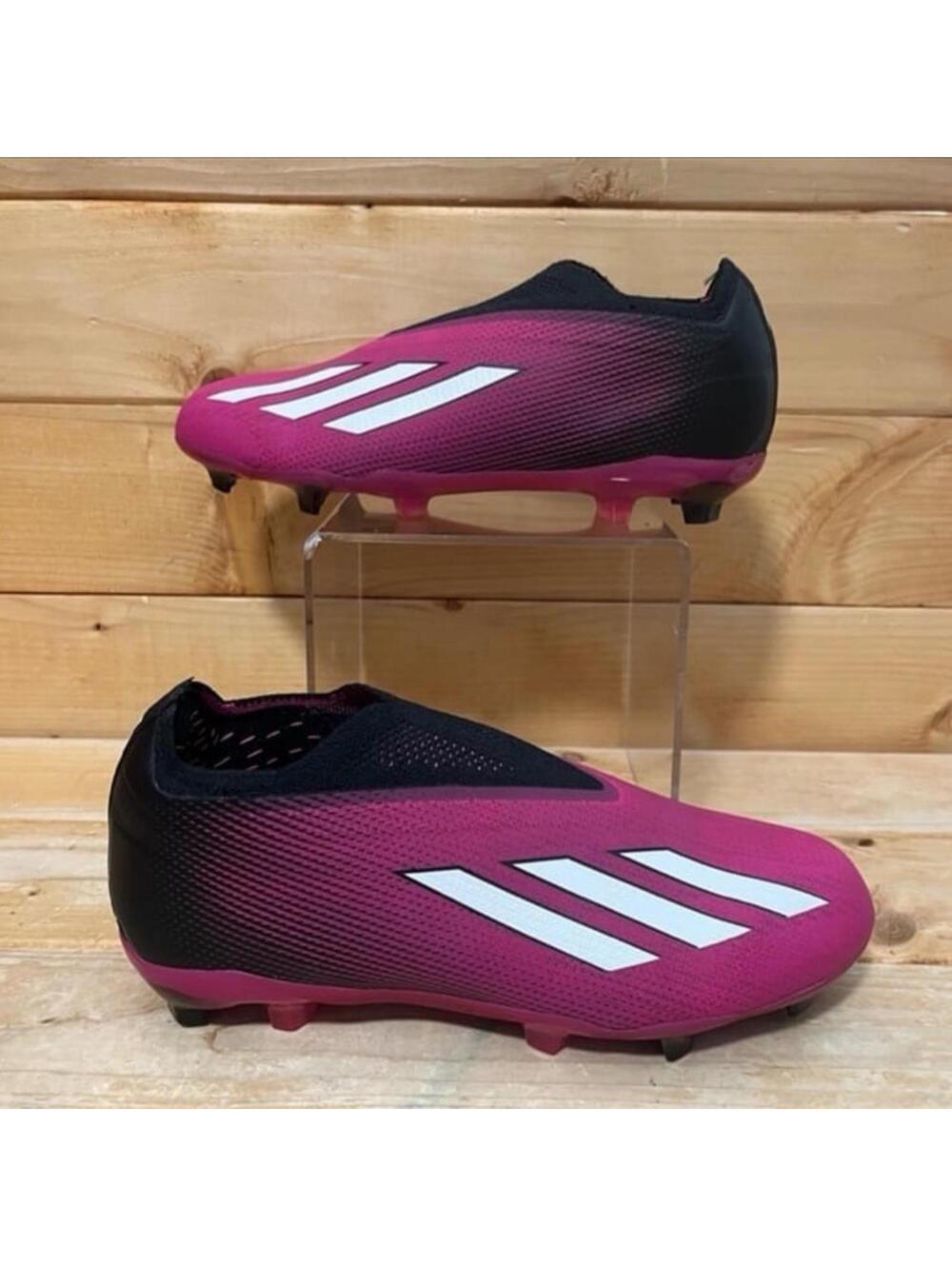New Adidas X Speedportal+ FG J GZ5120 Unisex Black/Pink Soccer Cleats Sz 5